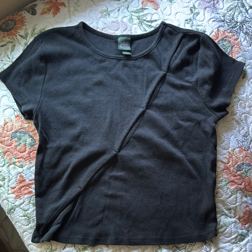 Black Short Sleeve Top